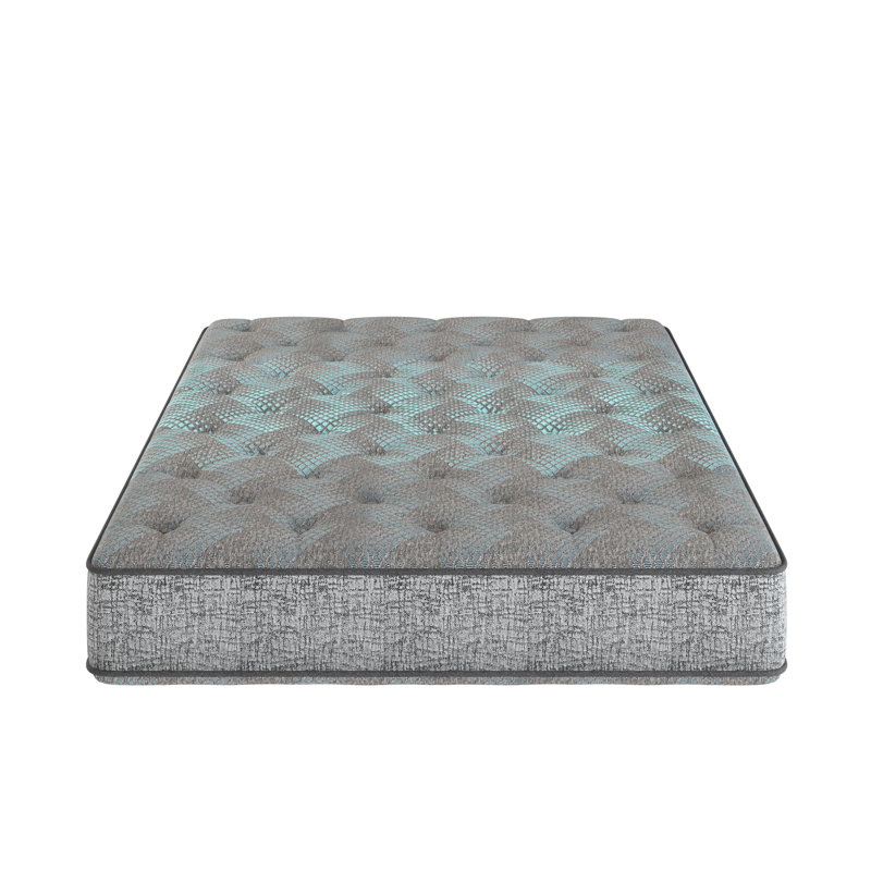 Très grand matelas en mousse de 9 pouces de taille moyenne avec confort moyen, double pour un soutien au sommeil à long terme et un matelas silencieux en cachette grise, bleu, bleu, lagon, de 9 po, espace de vie confortable, gris et bleu