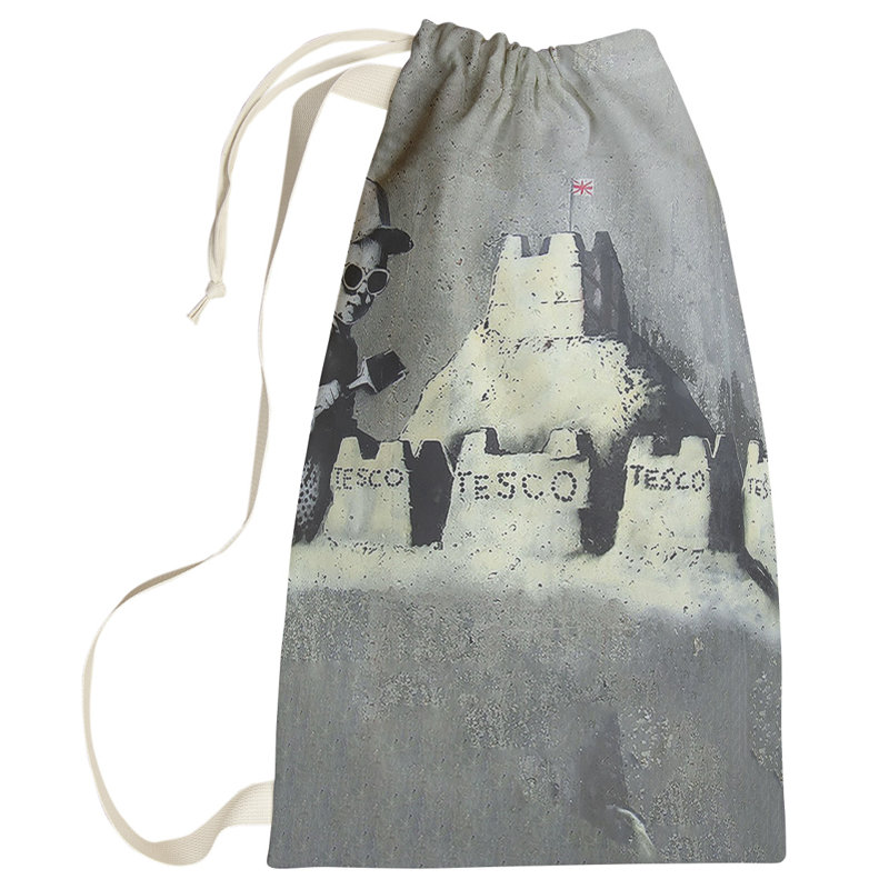 Fabric Laundry Bag with Handles, Small (29" H x 18" W x 1" D)