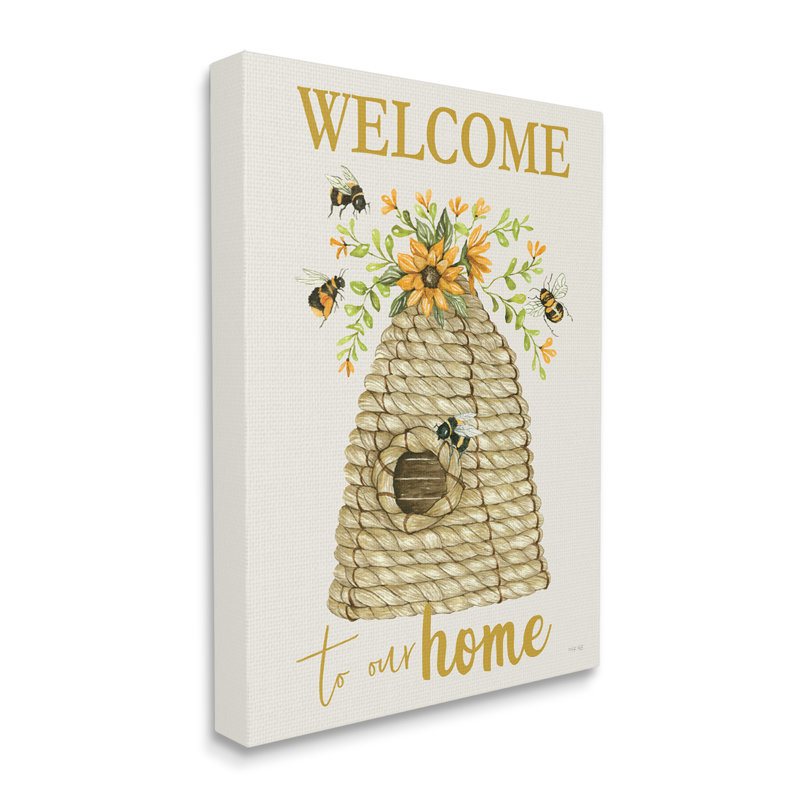 Welcome Home, insecte planant, Plaque murale, H 16 po x l 16 po x P 1,5 po