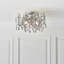Hewes Nightan 3-Light Aged Silver Semi-Flush Light