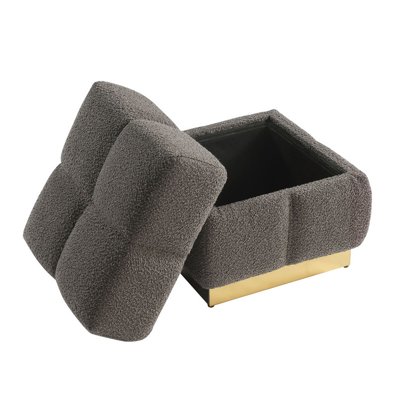 Tabouret de rangement Deacon, Gris