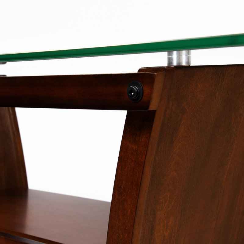 127cm Glass Top Console Table