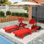 Ensemble de chaises longues inclinables 77,6 po Geoff-758372830
