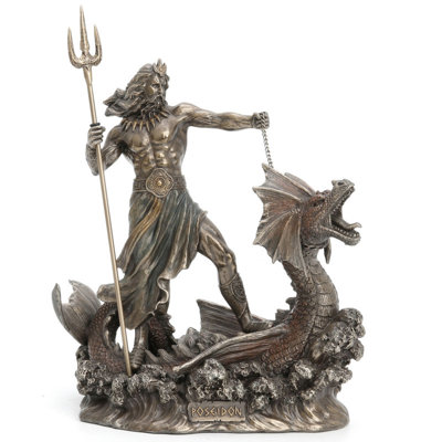 Figurine en résine de polyester 9,25 po H Troseidon