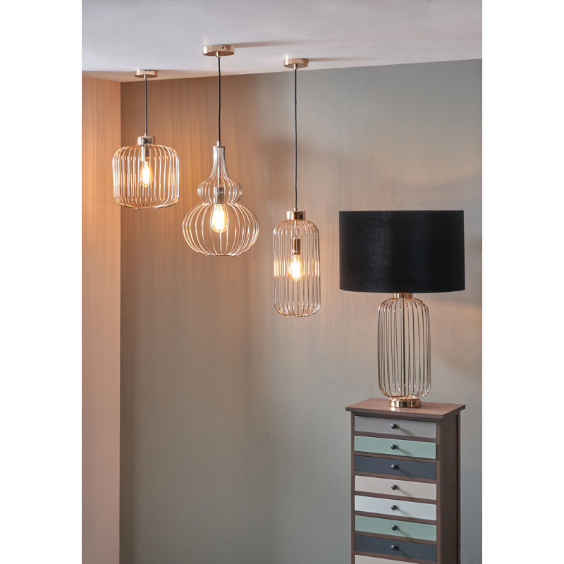 Reposa 1 - Light Gold Lantern Pendant