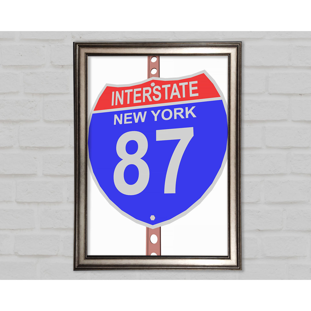 Interstate 87 Schild - Drucken