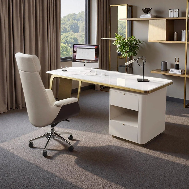 Luxury Style Modern Desk, 28.74" H x 55.12" W x 27.56" D