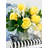 Yellow Real Touch Roses Arrangement