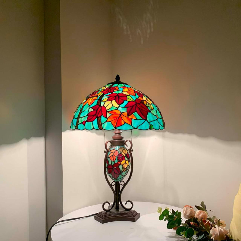 Lampe de table en verre coloré Tiffany