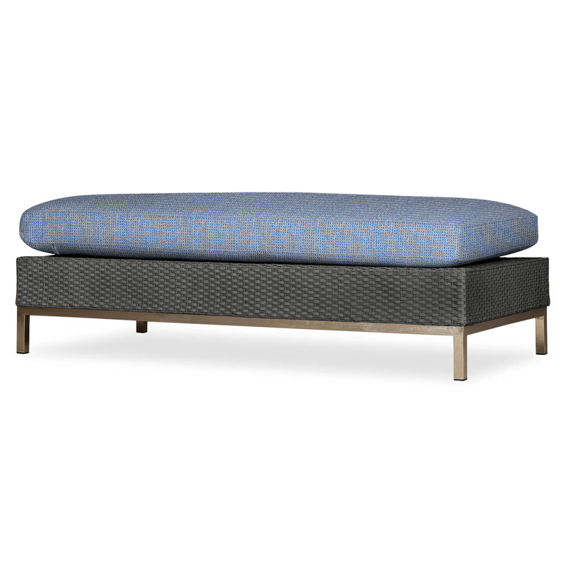 Elements Outdoor Ottoman, Demo Skyway, Hickory