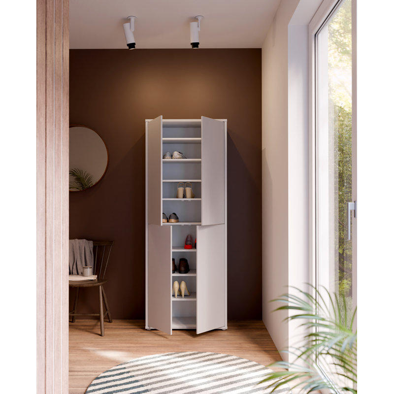 24 Pair Shoe Storage Cabinet, Secret Grey
