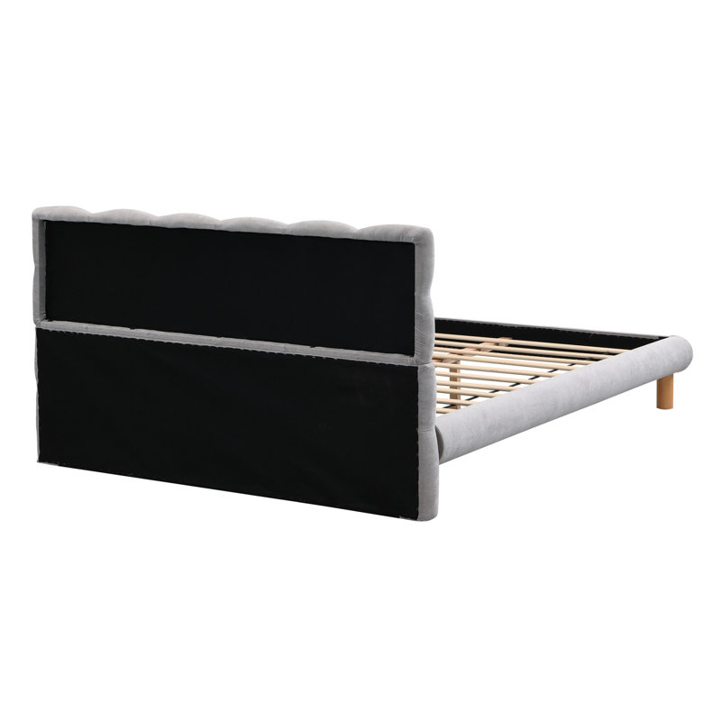 Structure de lit plateforme tapissier, Grand
