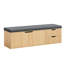 Banc de rangement 59 "avec tiroirs et coussin
