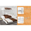 Lit superposé en fer carré durable avec rails de sécurité, look minimaliste moderne, idéal pour une chambre d'enfant, une chambre d'amis ou un espace commun, assemblage facile et performance longue durée - Taille double: 137 cm x 190 cm