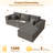 No Assembly Required Compression Packed Bonless Corduroy Fabric Sofa-992021632-991006489