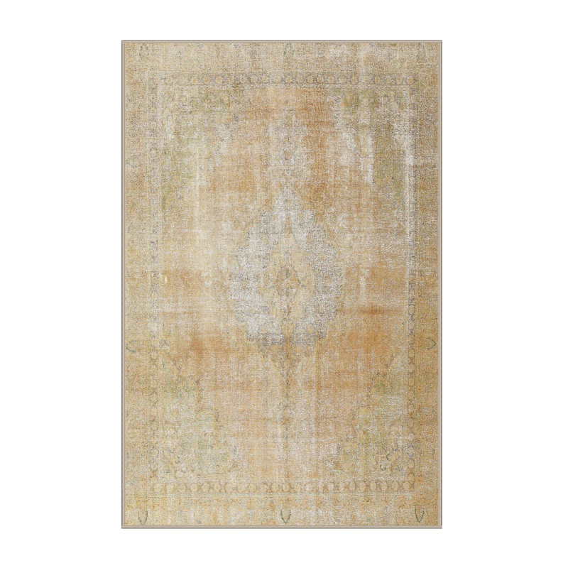 Tapis oriental beige / gris, Rectangle 5 pi x 7 pi