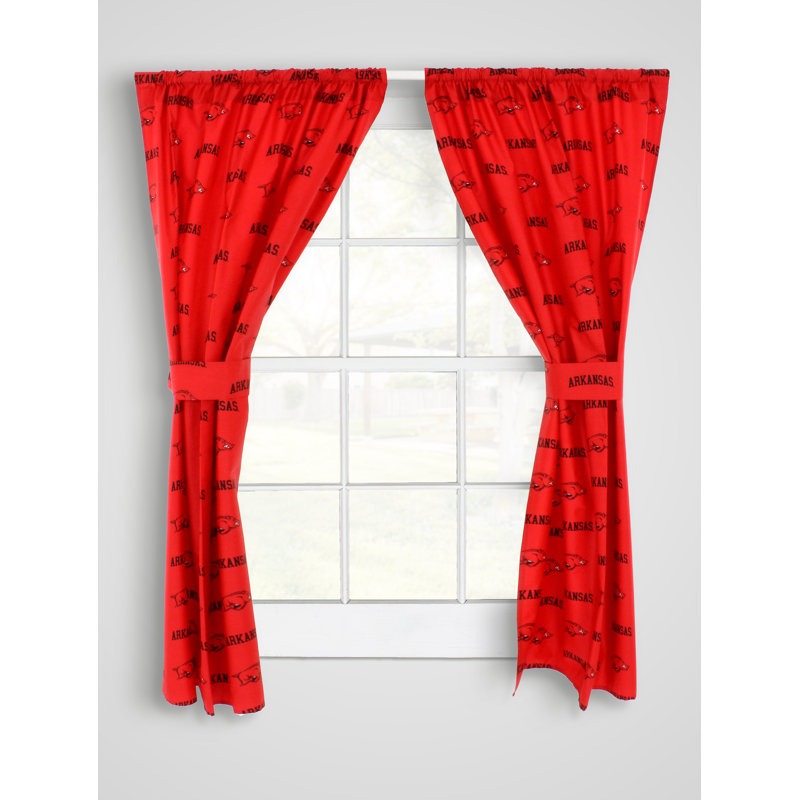 NCAA Semi Sheer Curtain Pair, 42" W x 84" L