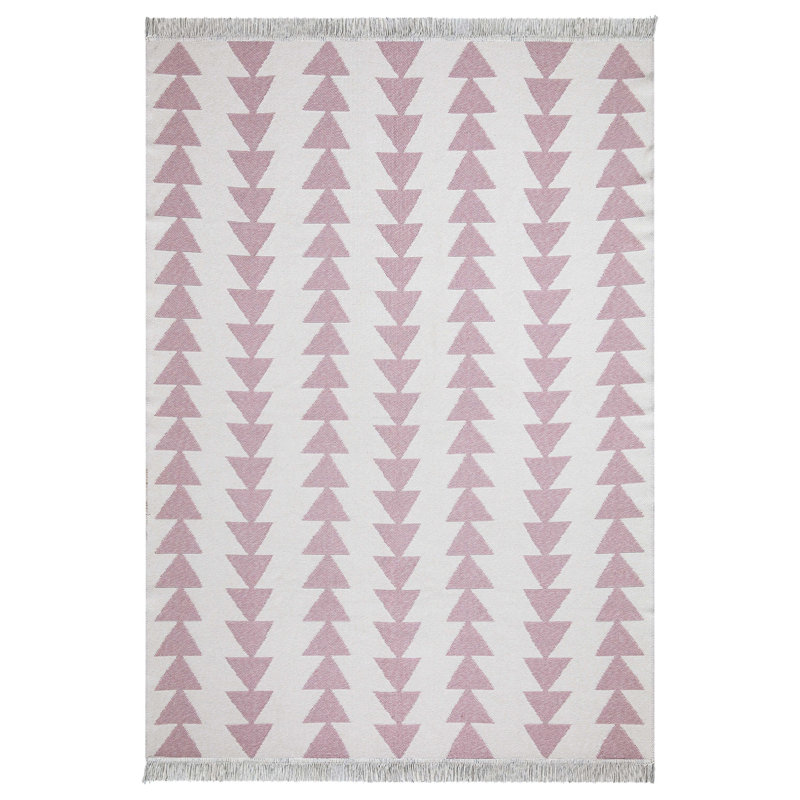 Tapis rectangulaire en coton Rogersville, Tapis de couloir 2 pi 8 po x 9 pi 11 po