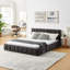 Grand lit tapissier avec tiroirs de rangement sous le lit-1603839458