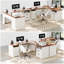 60‘’ L Shaped Desk with Wooden Drawers-1212139603-1212139602