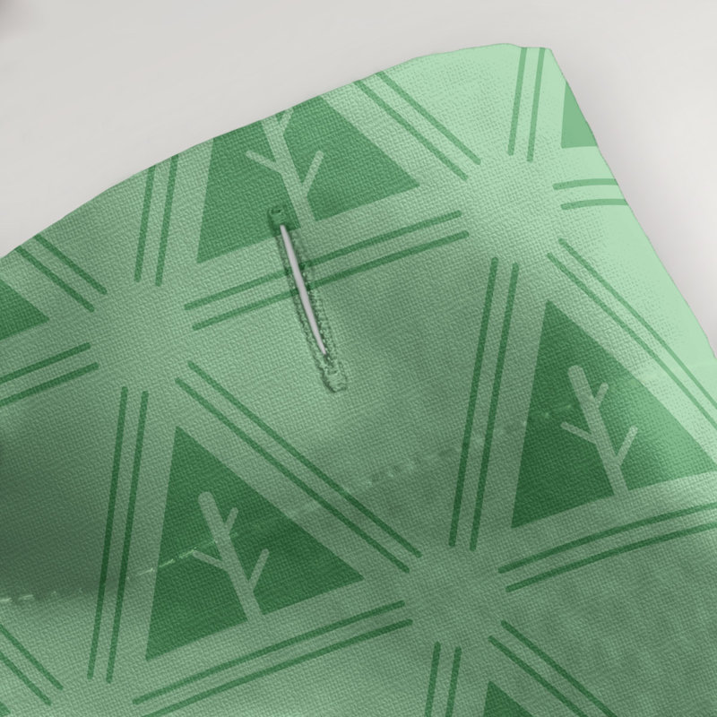 Rideau de douche à arbre simple minimaliste classic, Vert foncé