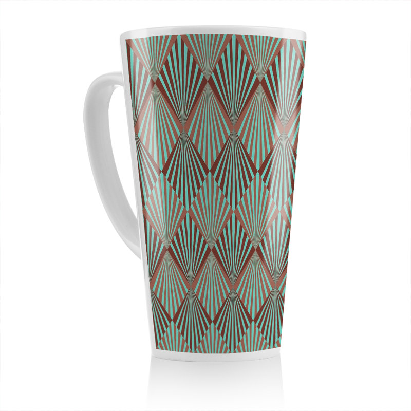 Geometric Rays Latte Mug