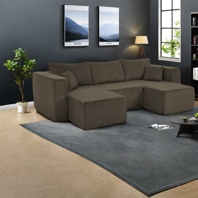 Canapés modulaires compacts, confort en mousse, style minimaliste pour les petits espaces
