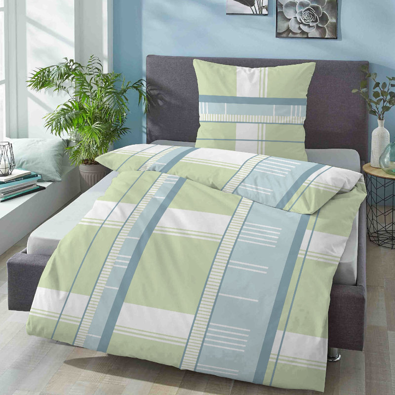Microfiber 2 Piece Duvet Cover Set, 155 x 220 cm - 1 Pillowcase (80 x 80 cm)