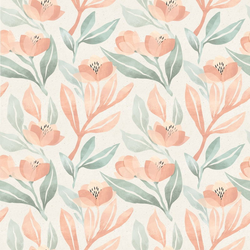 Floral Wallpaper, Pre-Pasted
