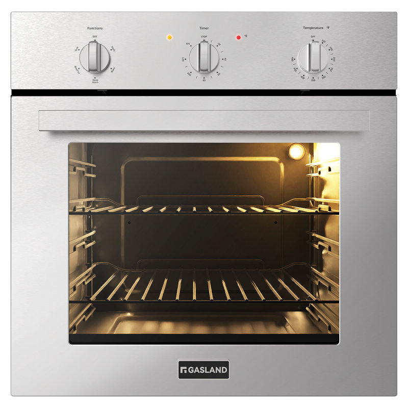 24" 2.79 cu. ft. Electric Single Wall Oven with 5 Cooking Functions, Silver