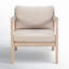 Chaise d'extérieur en bois d'acacia avec coussins Amina-1723461273