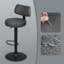 Swivel Upholstered Counter Stool with Metal Frame-1097675847