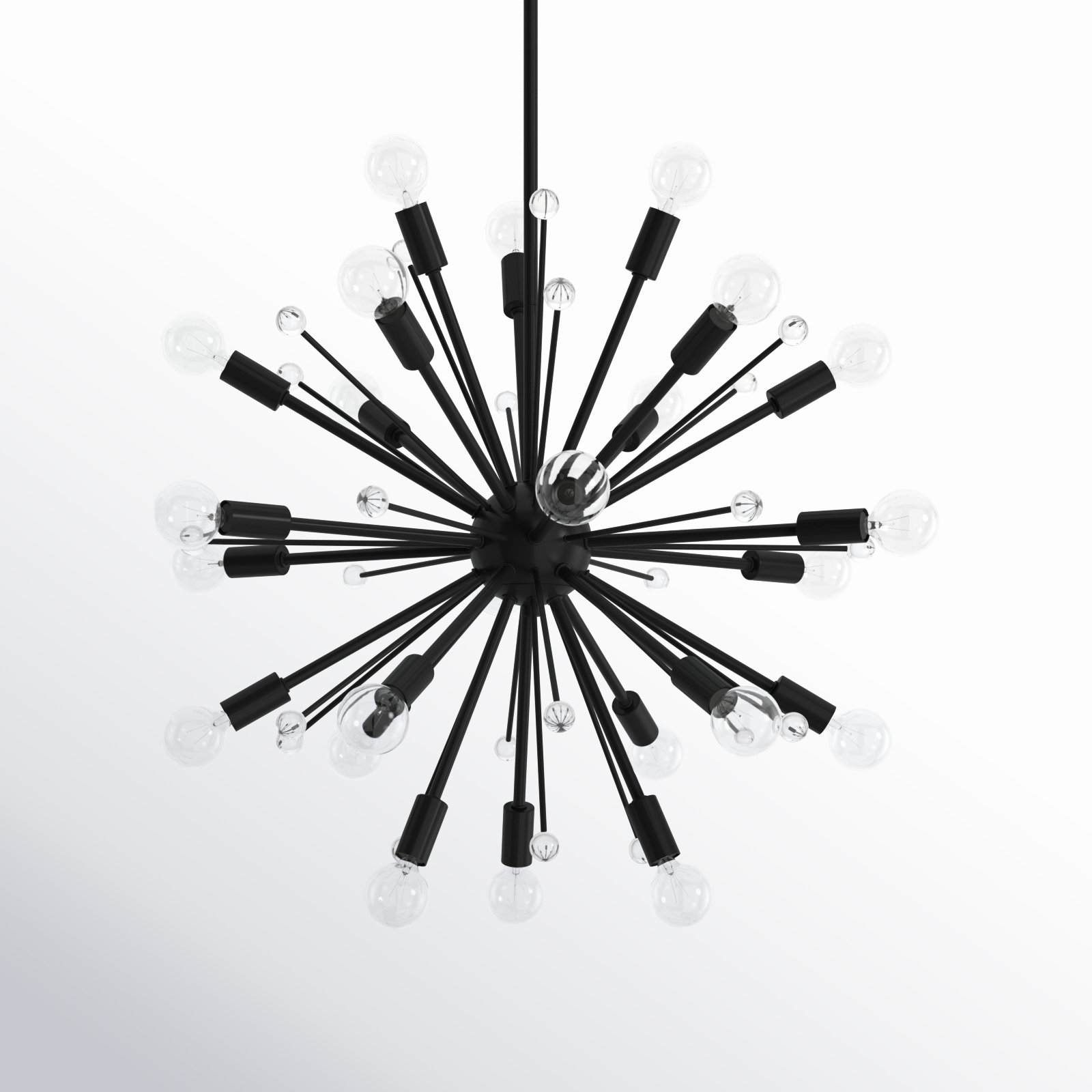 24 - Light Sputnik Sphere Chandelier, Black