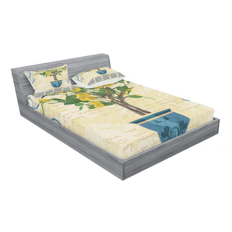 Microfiber Sheet Set, Queen Sheet Set with Fitted Sheet