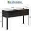Lit de jardin surélevé galvanisé avec pieds 50 x 17 pouces, jardinière en métal pour patio-1301864868