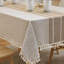 Tablecloths for Rectangle Tables, Cotton Linen Table Cloth Non-slip Tablecloth Wrinkle Free Farmhouse Dining Table Cover, 140x220CM, 6-8 Seats