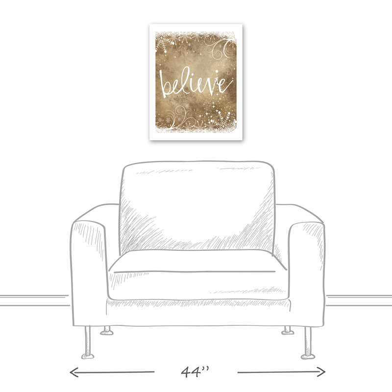 « golden croire », art textuel sur toile