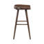 Ensemble de meuble-lavabo brun 5 pièces avec repose-pieds en métal et 4 tabourets