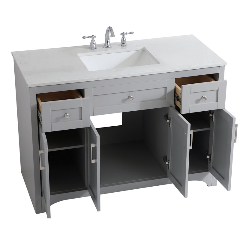 Ensemble de meuble-lavabo simple 48 po Moore, Gris