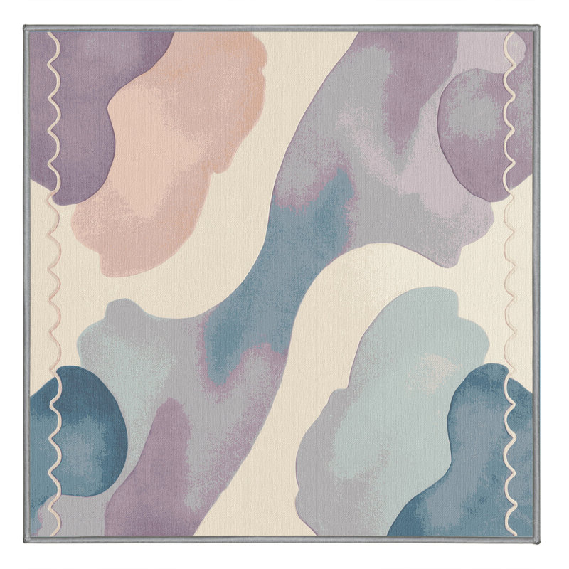 Oceanic Whirl Rug, Square 3'