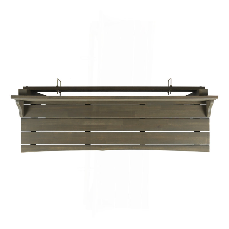 3-Piece Balcony Bar Set With Bottom Shelf Table And 2 Stools, Grey Finish