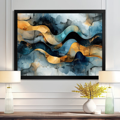 «Aquaprismatic Maze Of Liquide Reflections I - Abstract Modern Shapes», art mural