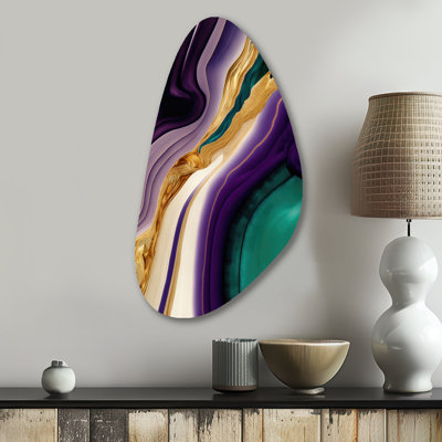 Ealing - Abstract Asymmetrical Metal Wall Art, Modern Irregular Shape Metal Art Print