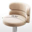 Chaise à dossier solide argenté kaki (lot de 2)
