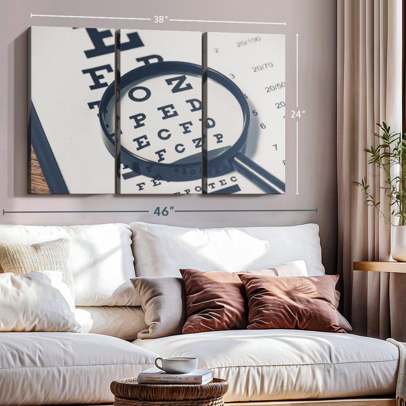 " Vision Chart " 3 - Pieces, 20" H x 33" W