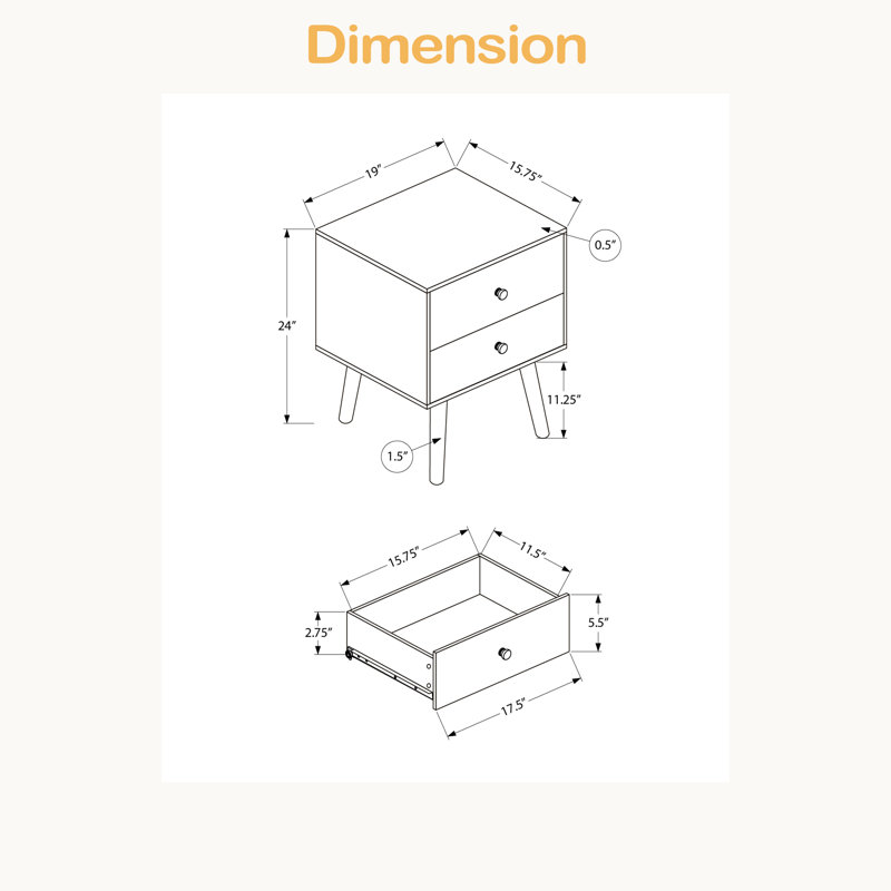 Table d'appoint, chambre à coucher, bout, salon, table de chevet, table d'appoint, tiroir de rangement, Blanc
