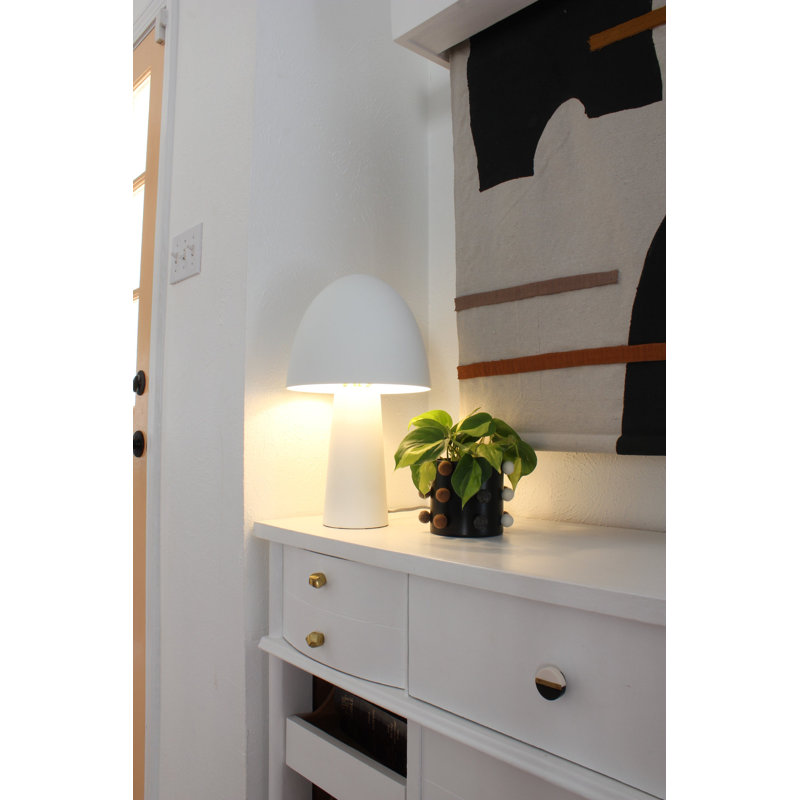 Batch Metal Table Lamp, Soft White, White