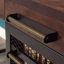 Industrial Desk With Hutch, Brown Finish