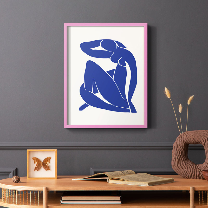 Matisse C XXXVII, reproduction encadrée - bois massif, H 20 po x l 16 po, Rose