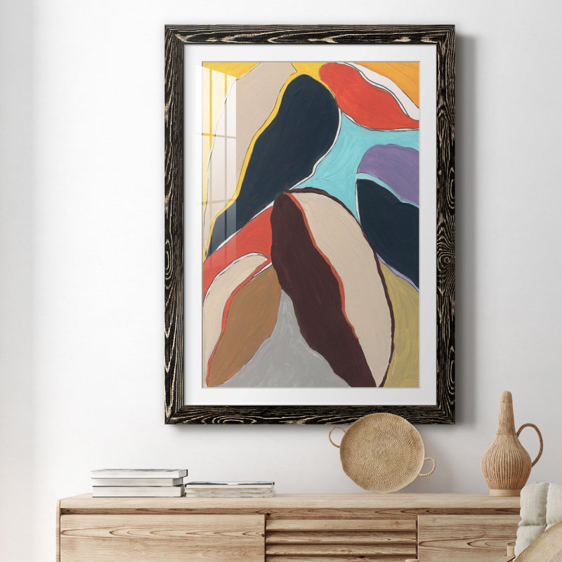 Botanical Revisit I - peinture encadrée, Papier encadré noir, H 31,5 po x l 23,5 po x P 1,5 po